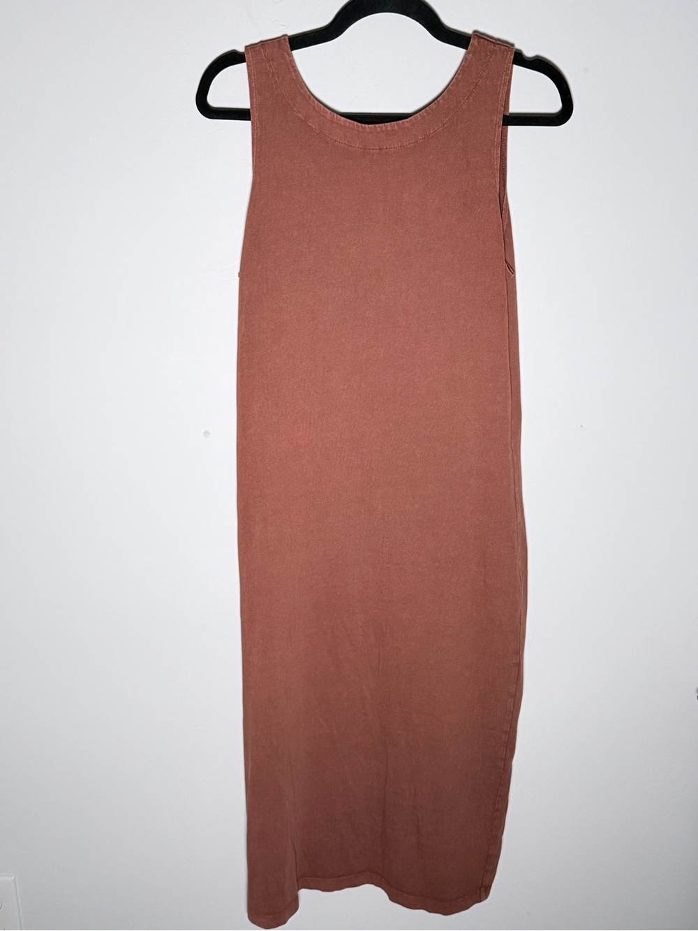 l*space 100% Cotton Maxi Tank Dress in Rust Brown